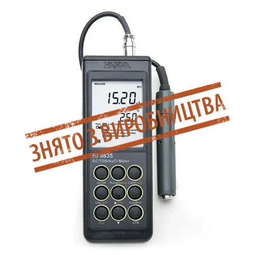 hi9835 HI9835 портативний кондуктометр EC/TDS/NaCl/°C (знятий з виробництва, замінений на HI 98192) - Зображення 1