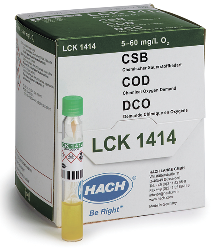 01 LCK1414 кюветний тест для визначення ХСК 5-60 мг / л O₂, 25 тестів — изображение 1