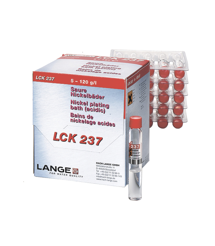 01 LCK237 кюветний тест для визначення нікелю, 5-120 г/л Ni, 25 тестів - Зображення 1